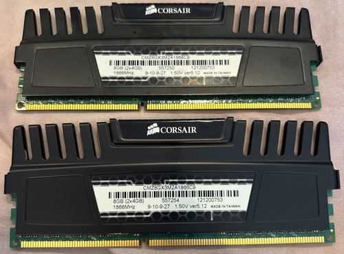 CMZ8GX3M2A1866C9 Corsair (2 X 4GB) PC3-15000 DDR3-1866MHz 240-Pin CL9 DIMM - Picture 2 of 2