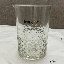Libbey Branded Hennessy Cognac Crystal Diamond-Cut Pattern Mixing Pitcher