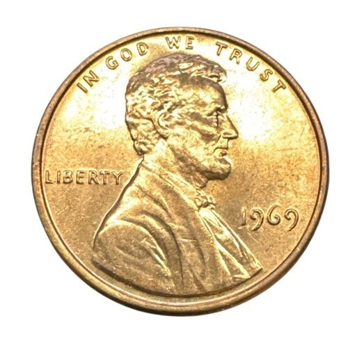 1969 P Lincoln Memorial Cent Penny Uncirculated UNC Red RD with details READ - Picture 1 of 2