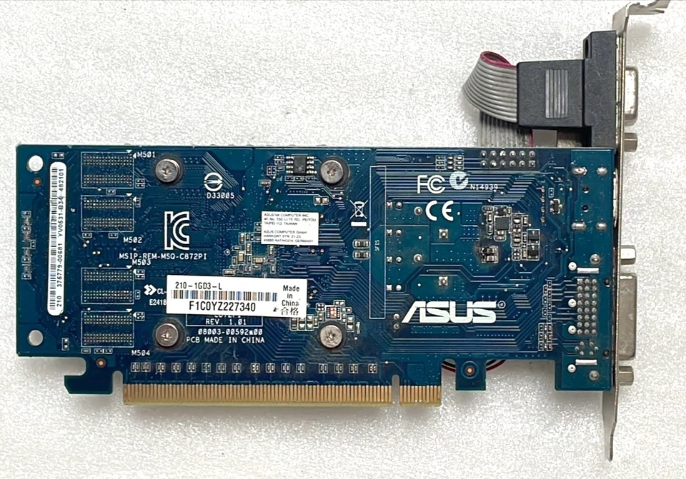 ASUS Nvidia GeForce GT210 1GB DDR2 210-1GD3-L DVI HDMI VGA PCI E Graphics Card - Image 2 of 4
