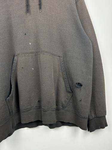 Vintage Nike Middle Swoosh Thrashed Black Hoodie Size L - Bild 4 von 7