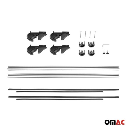 Lockable Roof Rack Cross Bars Luggage Carrier for VW Caddy 2021-2024 Black 2Pcs - Picture 9 of 12