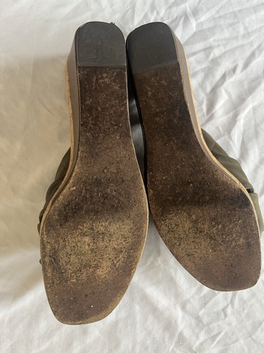 Donald J Pliner Womens Size Shoes Size 8 Wedge Green Chambroo Twist Cork Sandals - Picture 6 of 8