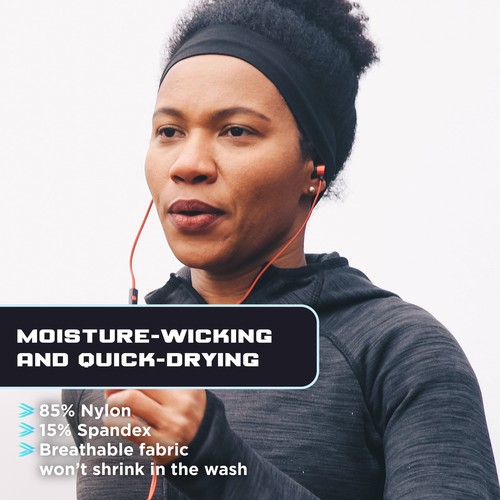 Lauf Stirnbänder für Herren, Damen, Jungen und Mädchen, Sport Schweißbänder für Baske... - Bild 3 von 8