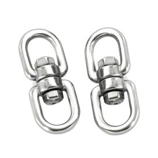 2pcs 360 Degree Swivel Steel Buckle Climbing Hiking Carabiner Hook Outdoor