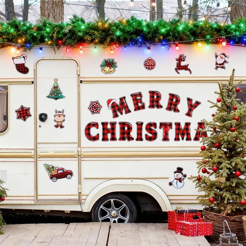 Feliz Navidad Imanes para Puerta de Garaje, Paquete de 26 Grandes Buffalo Cuadros Navidad De... - Imagen 6 de 7