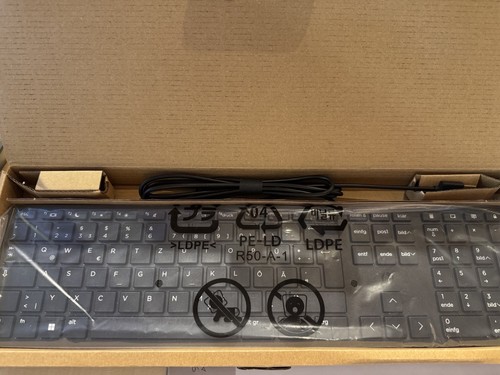 HP Slim USB Tastatur Halley PC Tastatur (P/N: L96909-041, Layout Deutsch, OVP - Bild 3 von 3