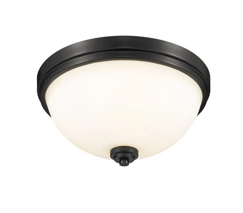Z-Lite 443F2 Bronze Ashton 2-Light 13"W Flush Mount Bowl Ceiling Fixture - Picture 4 of 7