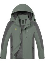 Mens Rain Jacket Waterproof with Hooded Hiking Coat Lightweight Windbreaker A...