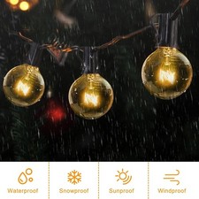 Led String Lights 9m/29ft Festoon Lights G40 30+5(Spare) Bulbs IP44