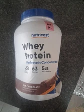 Nutricost Whey Protein Concentrate 5 Lb Milk Chocolate, 63 Servings