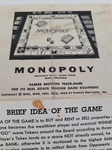 Vintage Monopoly Parker Brothers Trading Game Parts Only. - Picture 10 of 10
