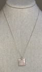 Gucci Square Logo Pendant Necklace in Sterling Silver (18in)