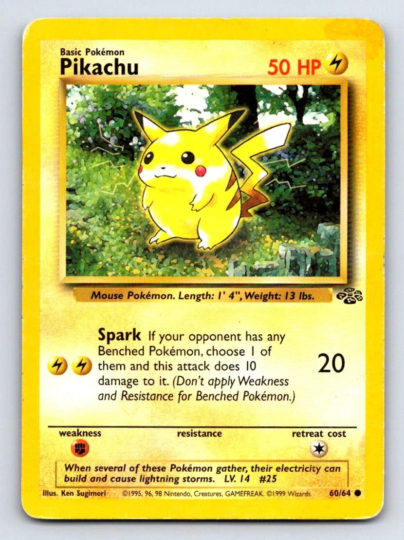 Pokémon Pikachu Pokémon TCG Jungle Individual Collectible Card