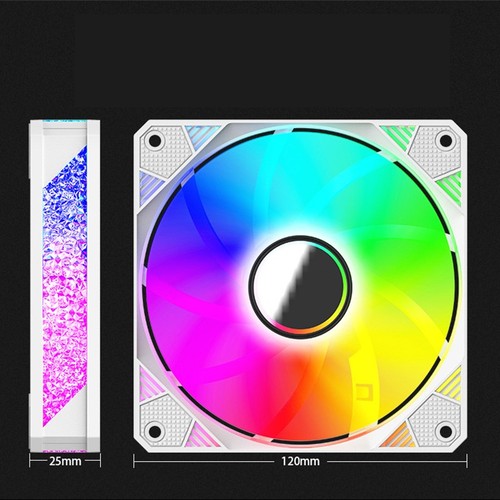 12cm ARGB DIY Computer Case Cooling Mute Fans PC Tower Silent Large Air Volume - Afbeelding 10 van 14