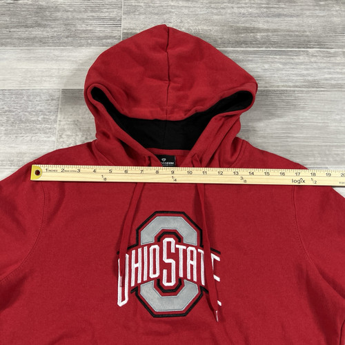 Sudadera con Capucha Pullover Coliseo Para Mujer Mediana Escarlata Ohio State Buckeyes Logo Grande - Imagen 6 de 10