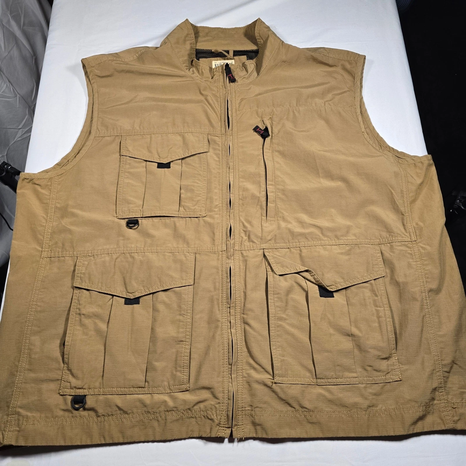 RedHead Mens Utility Fishing Vest 3XL mens Brown Tan Ripstop Multi Pocket