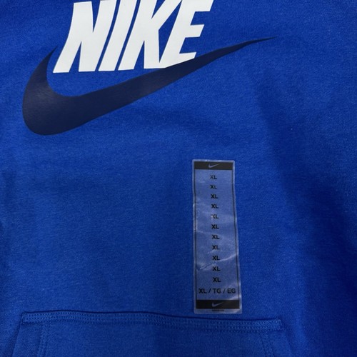 Nike Sportswear Club Fleece Hoodie Boys XL Blue Pullover CJ7861-481 New - Picture 3 of 10