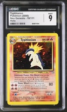 CGC 9 MINT Typhlosion 2000 Neo Genesis 18/111 Holo Pokemon Card