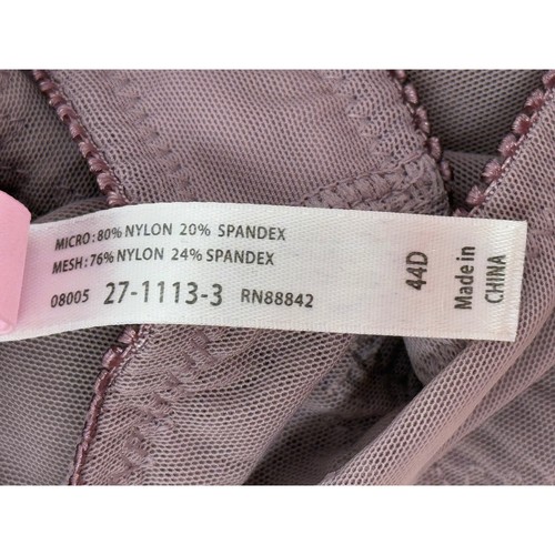 Comfort Choice Sz 44D Full Coverage Front Closure Embroidered Bra Lilac Purple - Picture 7 of 8