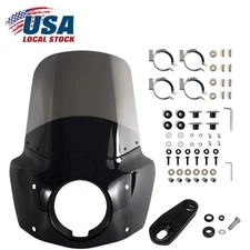 Club Style Headlight Fairing w/Smoke Windshield For Harley Sportster XL 883 1200