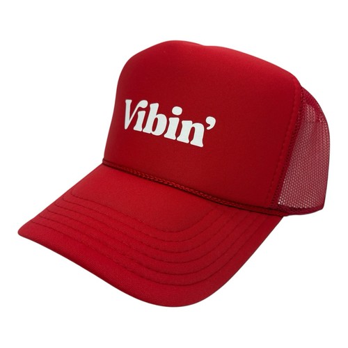 NUEVO RETRO RETRO RETRO VIBIN SOMBRERO ROJO 5 PANELES CORONA ALTA CAMIONERO SNAPBACK - Imagen 2 de 3