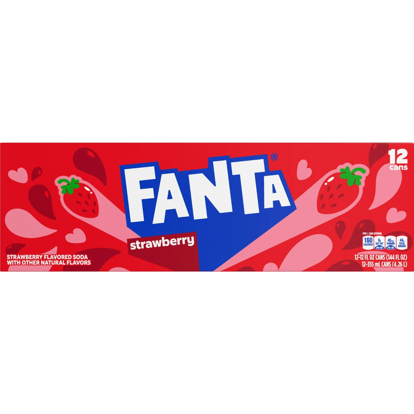Fanta Strawberry Soda Pop Fridge Pack, 12 fl oz, 12 Pack Cans