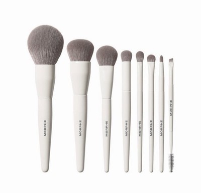 Morphe Face & Eye Brush Set - Best Of Blends- 8pc: Wood Handle,