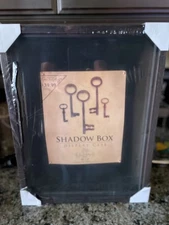  10" x 13" Shadow Box Display Case, Dark Wood (Walnut?),  NEW  still in package