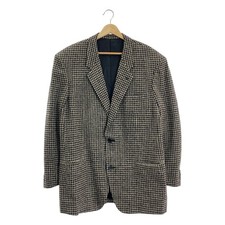 ISSEY MIYAKE Issey Miyake 1980s Brush Tag Check Tailored Jacket M Beige Black Me