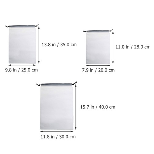 12 Pcs Storage Bag for Clothes Travel Bags Luggage See Through Drawstring - Bild 8 von 12