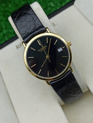 ICONIC RAYMOND WEIL GENEVE QUARTZ WATCH SWISS MADE 80s BLACK