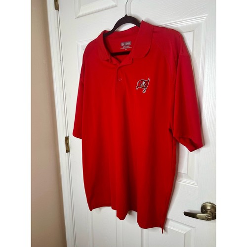 Tampa Bay Buccaneers Bucs NFL Red Men's Polo Shirt 100% Polyester Size 2XL  - Picture 3 of 10
