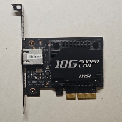 MSI MS-B912E 10G Super LAN Card | Intel 10GbE PCIe x4 RJ45 | Tested & Working