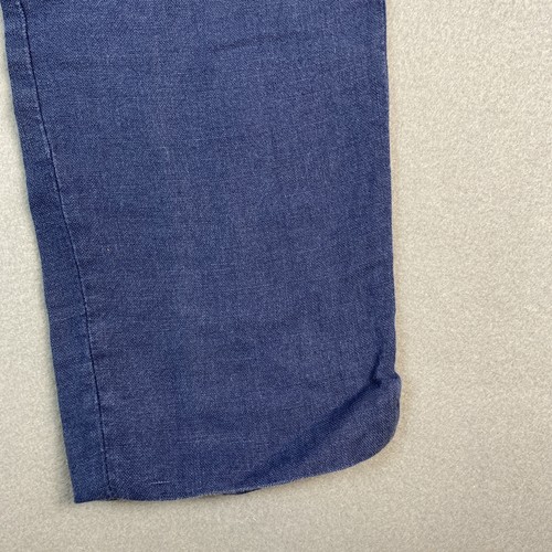 Agnes B Homme - Pantalone Uomo Nero Taglia 36x29 100% Lino Casual Designer - Foto 4 di 11
