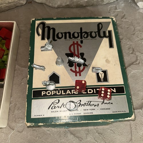 Vintage 1949-1952 Monopoly Popular Edition Brettspiel Parker Brothers - Bild 3 von 4
