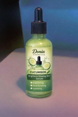Donia Cosmetics Cucumber Serum for Face - Brightening, Hydrating, Glow Boosting