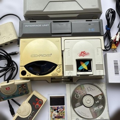 NEC PC Engine CD-ROM2 Interface Unit IFU-30 Console Set System Card Japan