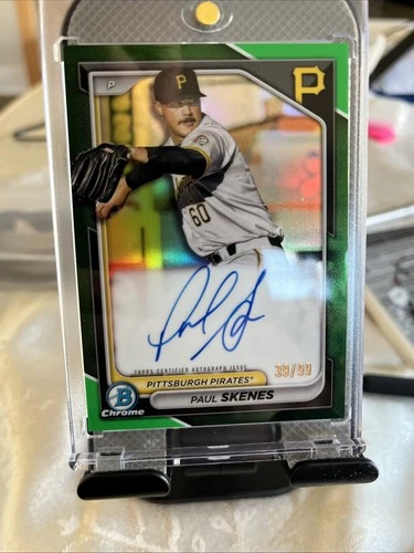 Paul Skenes 2024 Bowman Green Refractor Auto /99 (READY TO GRADE)!