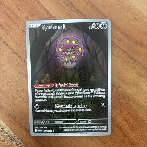 Pokémon TCG Spiritomb Mega Evolutions 148/132 Shiny Rare Holo NM Card - Picture 1 of 2