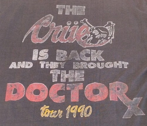 Camiseta vintage 1989-1990 Motley Crüe Dr. Feelgood Tour puntada única 20-26 - Imagen 9 de 14