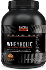GNC AMP Wheybolic Protein Powder, Creamy Peanut Butter, 2.9 lb - EXP: 08/2026