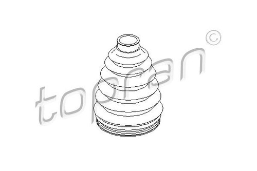 109 414 CV JOINT BOOT KIT FRONT RIGHT LEFT WHEEL SIDE TOPRAN FOR SEAT ALHAMBRA - Picture 2 of 5