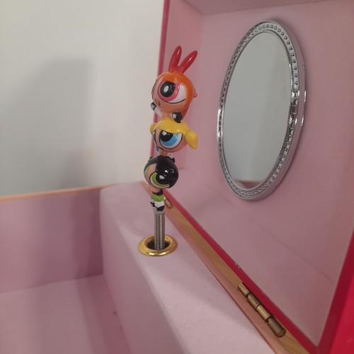 Portagioie musicale vintage PowerPuff ragazze pelliccia Elise Cartoon Network 2001 - Foto 13 di 14
