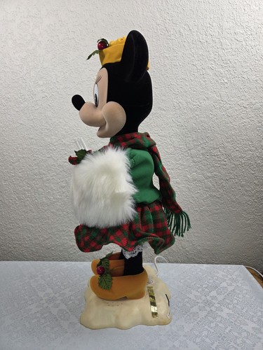 1996 Mickey & Minnie Mouse Winter Wonderland Animated Figuren mit Boxen FUNKTIONIERT - Bild 16 von 19