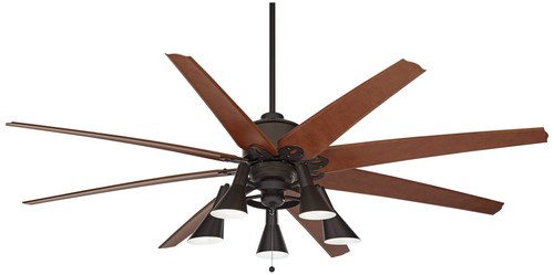 72" Farmhouse Indoor Ceiling Fan with LED Light Remote Bronze Living Room House - Picture 7 of 8