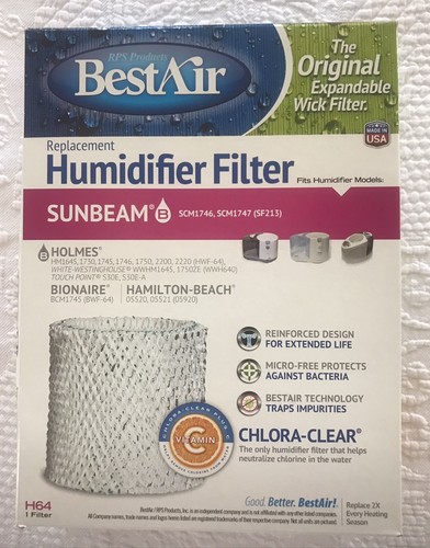 Best Air Humidifier Filters H64 Sunbeam B Holmes Bionaire Hamilton Beach NEW - Picture 1 of 7