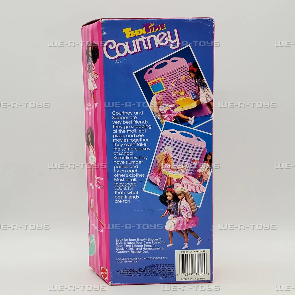 Barbie Teen Time Courtney Muñeca Mejor Amigo del Patrón 1988 Mattel NUEVO Foto 3 de 4
