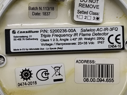 Consilium 5200236-00A Salwico AC-IR-3FQ Triple Frequency IR Flame Dtector  🆕 - Picture 5 of 8