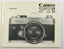 Canon FTb Instruction Book - Very Good